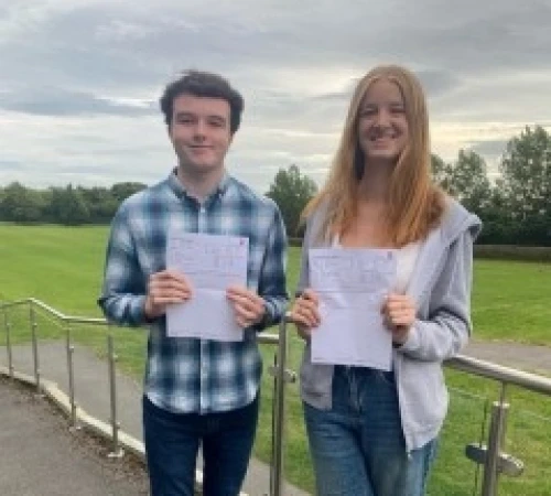 Patrick Flemming and Eva Bailey - A Level Results - 2024 - thumbnail