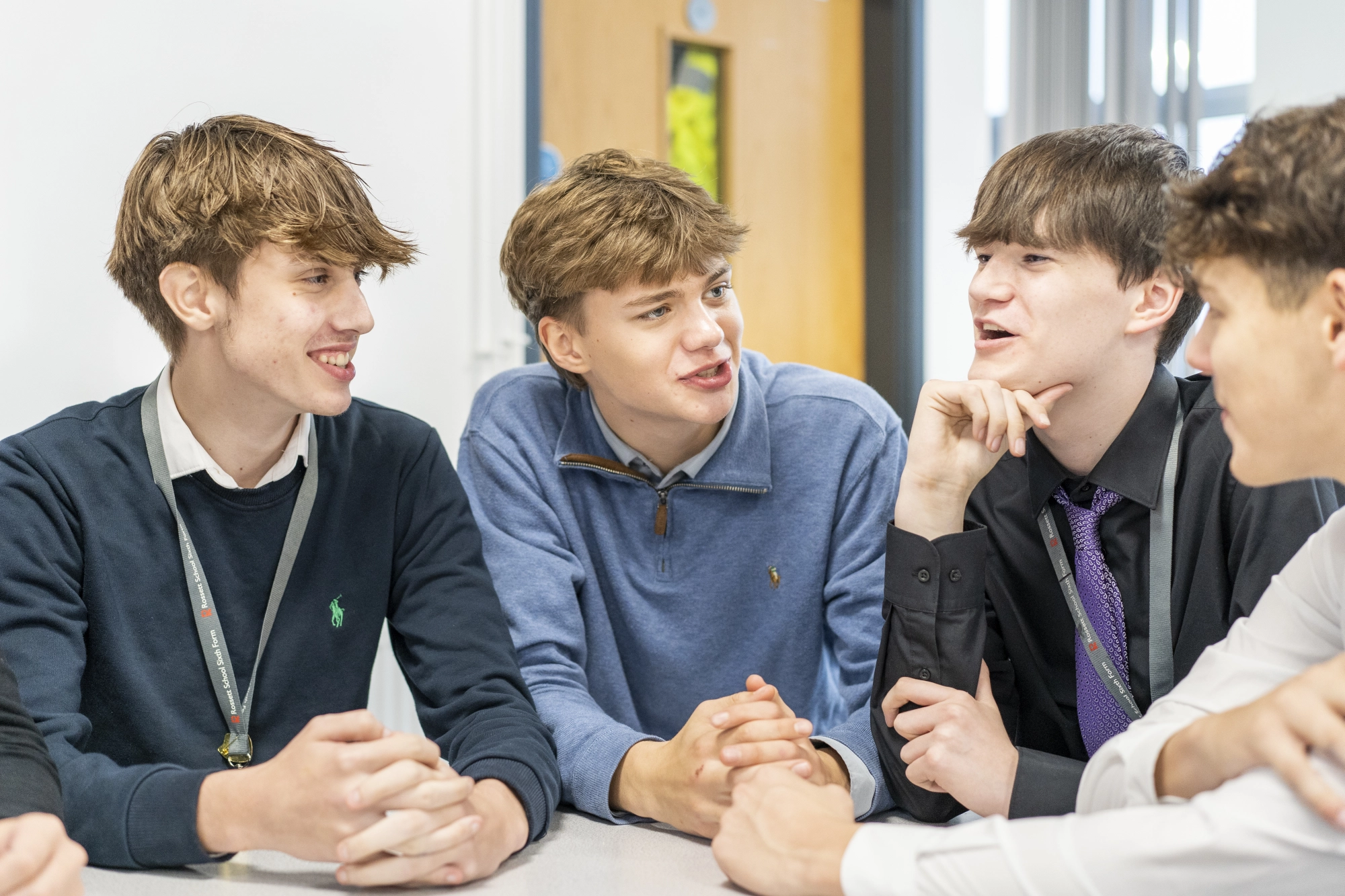 Rossett - Sixth Form Boys chatting - Oct 24